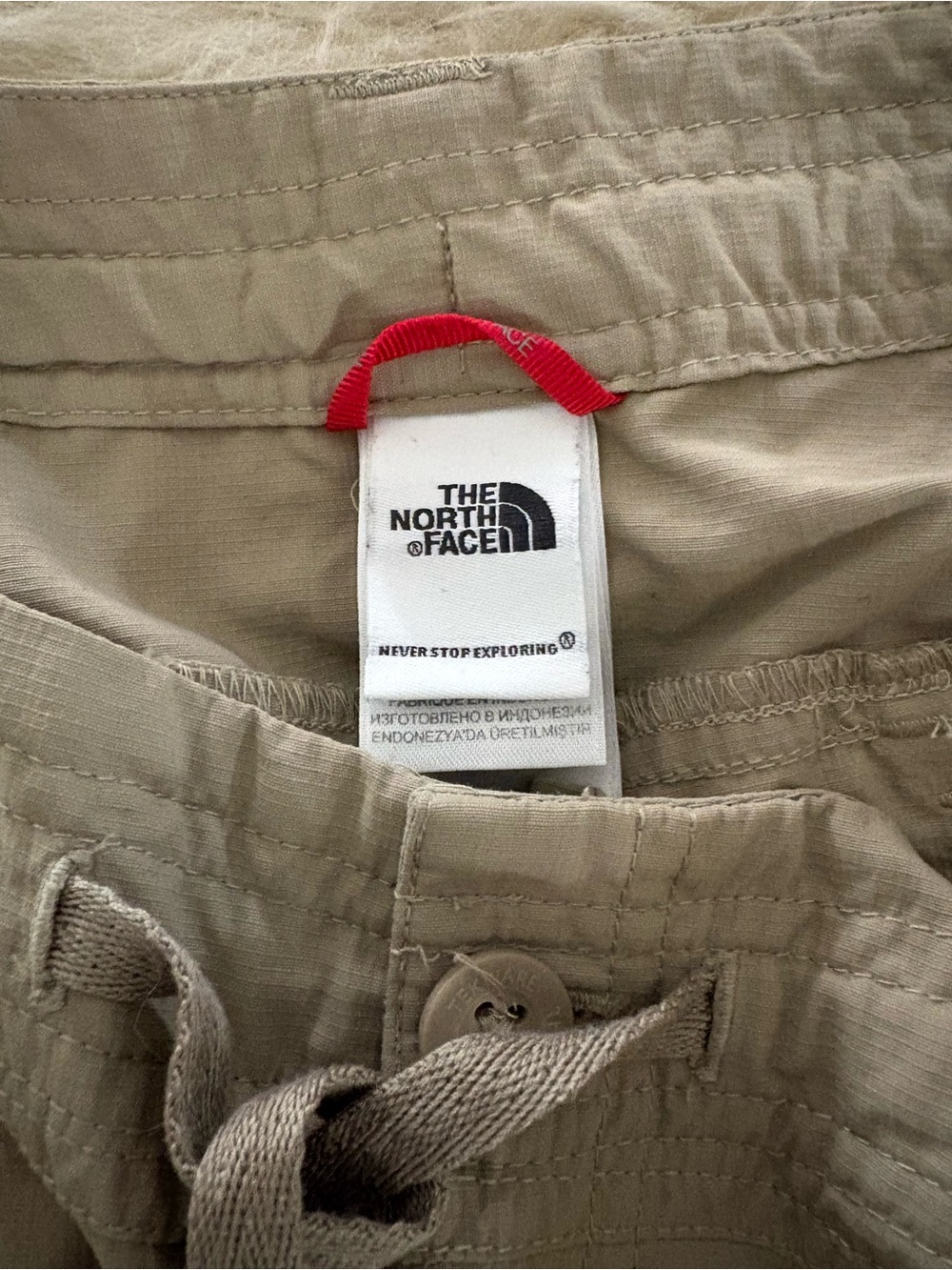 The North Face Khaki Drawstring Nylon Hiking Pants - Picture 6 of 8